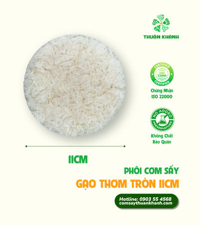 Phôi cơm sấy tròn gạo thơm – 11CM