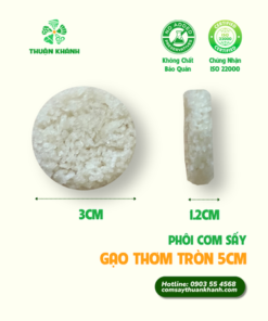 Phôi cơm sấy tròn gạo thơm – 5CM