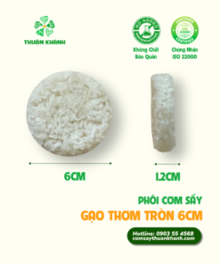 Phôi cơm sấy tròn gạo thơm – 6CM