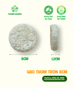 Phôi cơm sấy tròn gạo thơm – 8CM