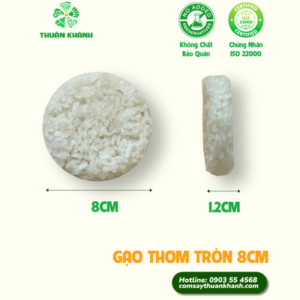 Phôi cơm sấy tròn gạo thơm – 8CM