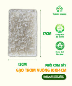 Phôi cơm sấy chữ nhật gạo thơm 6X9CM