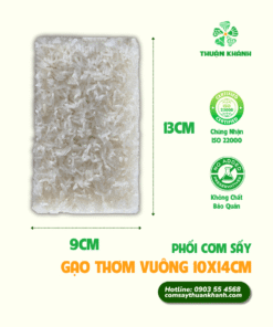 Phôi cơm sấy chữ nhật gạo thơm 6X9CM