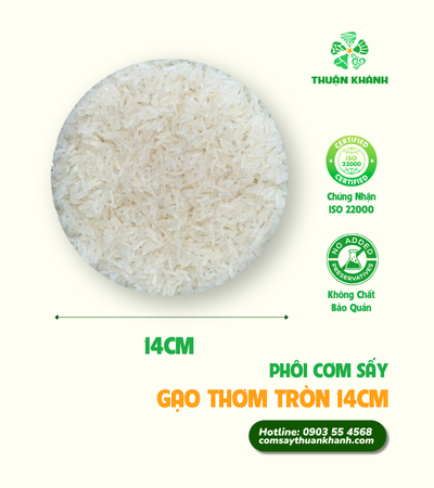 Giới thiệu cơm cháy Thuận Khánh 8 Phôi cơm sấy chưa chiên tròn Thuận Khánh – 9CM