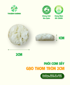 Phôi cơm sấy chưa chiên tròn Thuận Khánh – 9CM