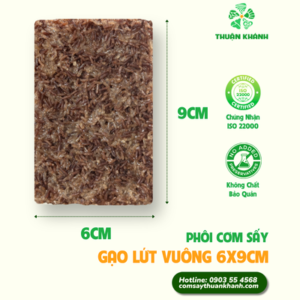 Phôi cơm sấy gạo lứt huyết rồng 6x9CM Phôi cơm sấy gạo lứt huyết rồng 6x9CM