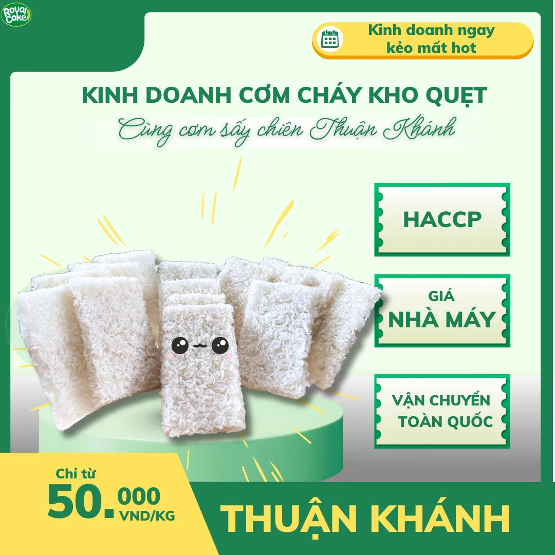 Cơm cháy chưa chiên chữ nhật Thuận Khánh
