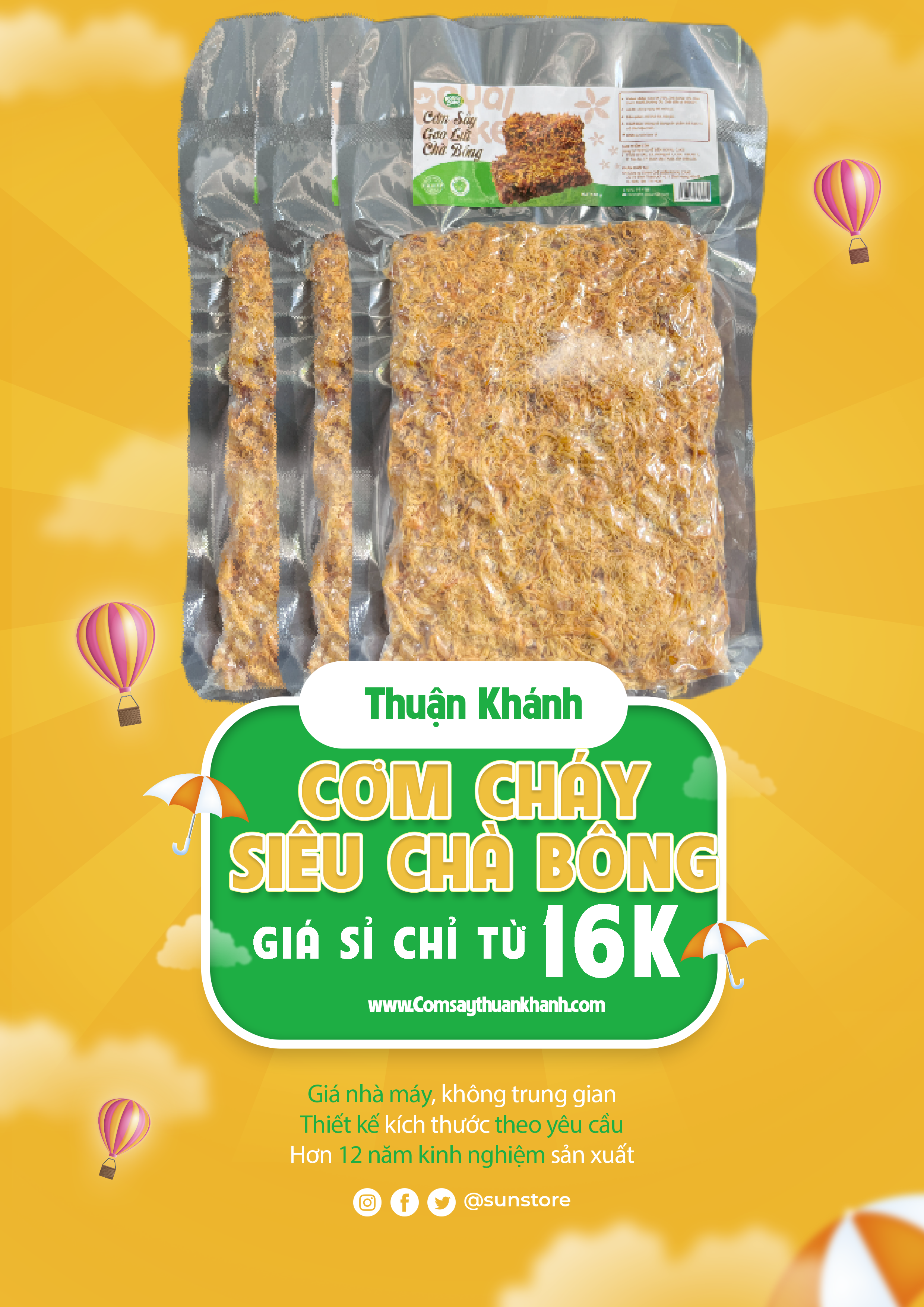 cơm cháy siêu chà bông thuận khánh