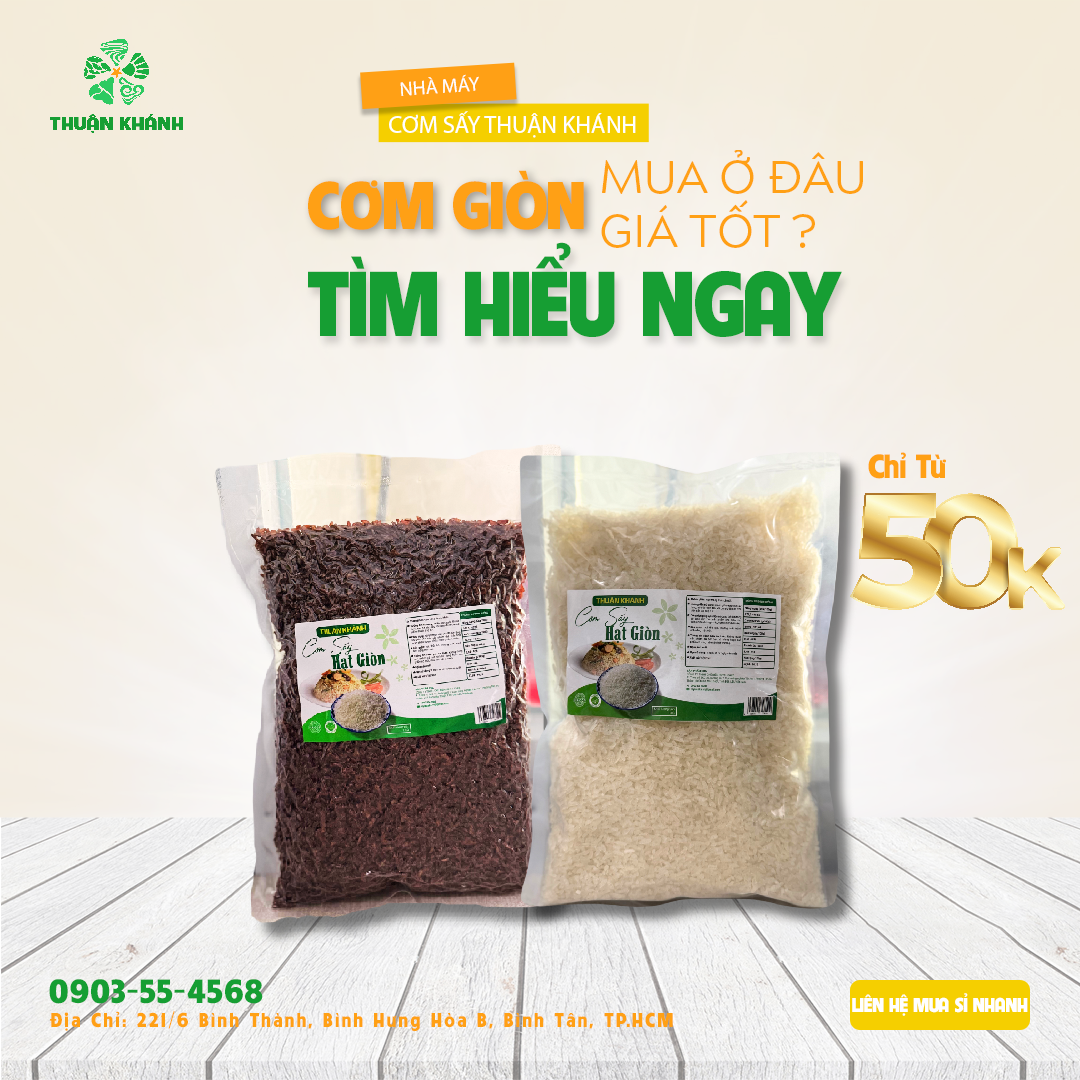 cơm giòn mua ở đâu ? Cơm sấy Thuận Khánh