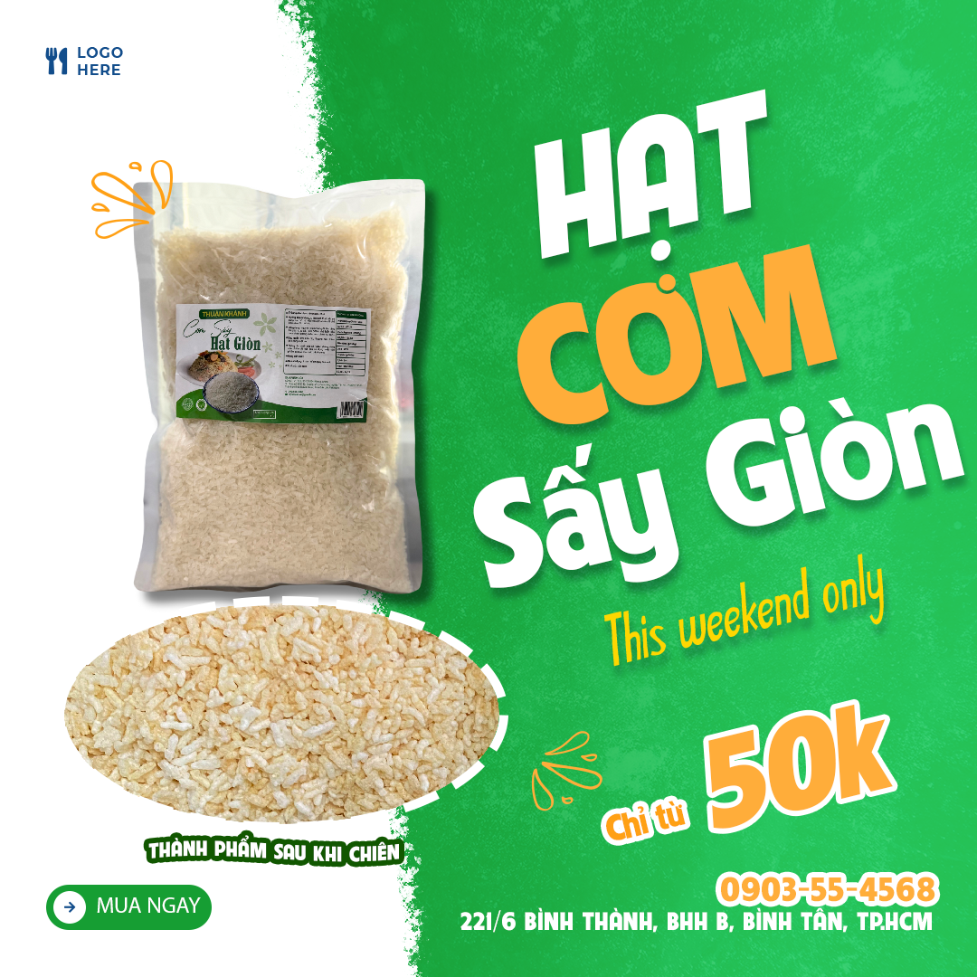 hạt cơm sấy giòn thuận khánh