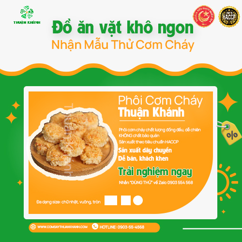 Đồ ăn vặt khô ngon cơm cháy tròn