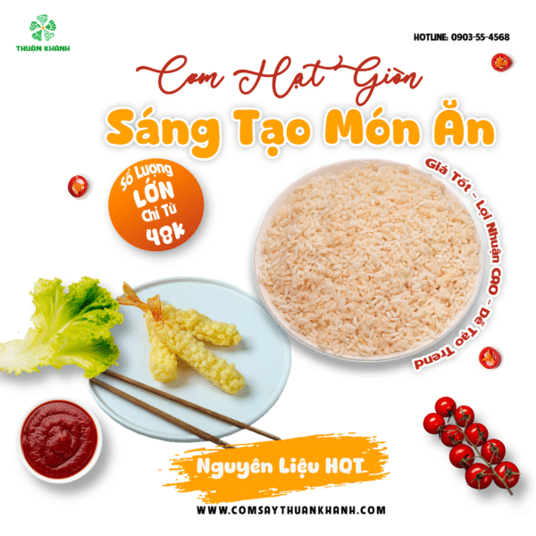 Cơm hạt giòn – Bữa phụ lành mạnh, tiện lợi từ hạt gạo Việt