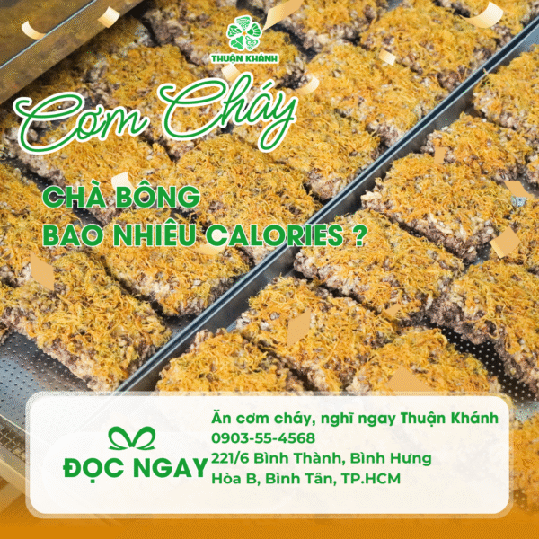 Cơm cháy chà bông bao nhiêu calo/100g?
