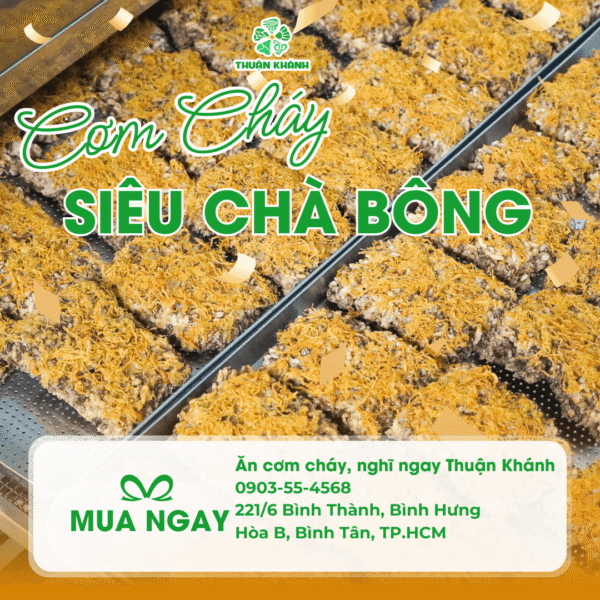 Cơm cháy siêu chà bông – Topping dày tận nóc
