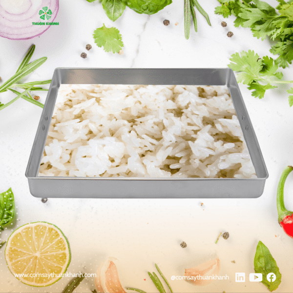 Sấy cơm bằng lò nướng, cách làm phôi cơm cháy tại nhà