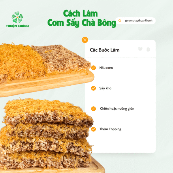 Cách Làm Cơm Sấy Chà Bông Giòn Rụm