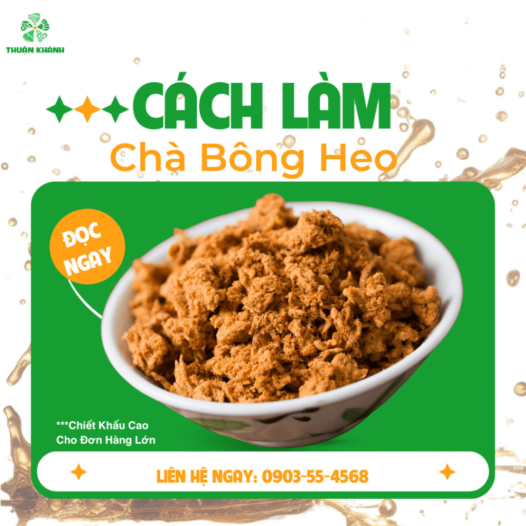 Cách Làm Chà Bông Heo Không Cần Dụng Cụ Hay Máy Móc – Siêu Dễ, Ai Làm Cũng Được