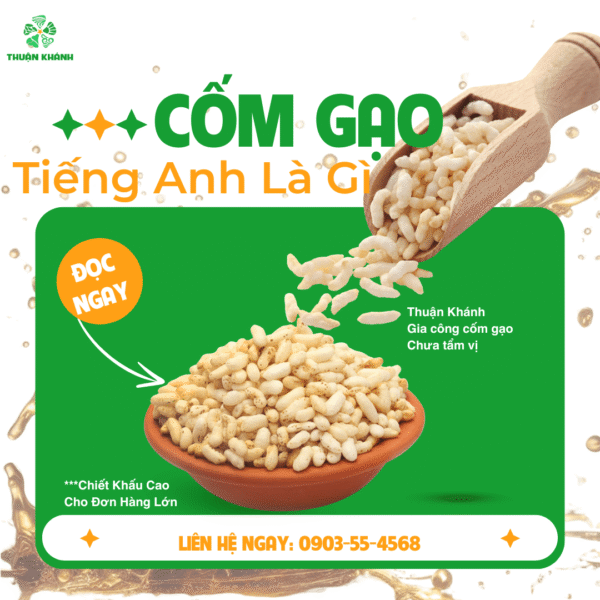 Cốm gạo tiếng Anh là gì? Giải thích đúng theo từng ngữ cảnh