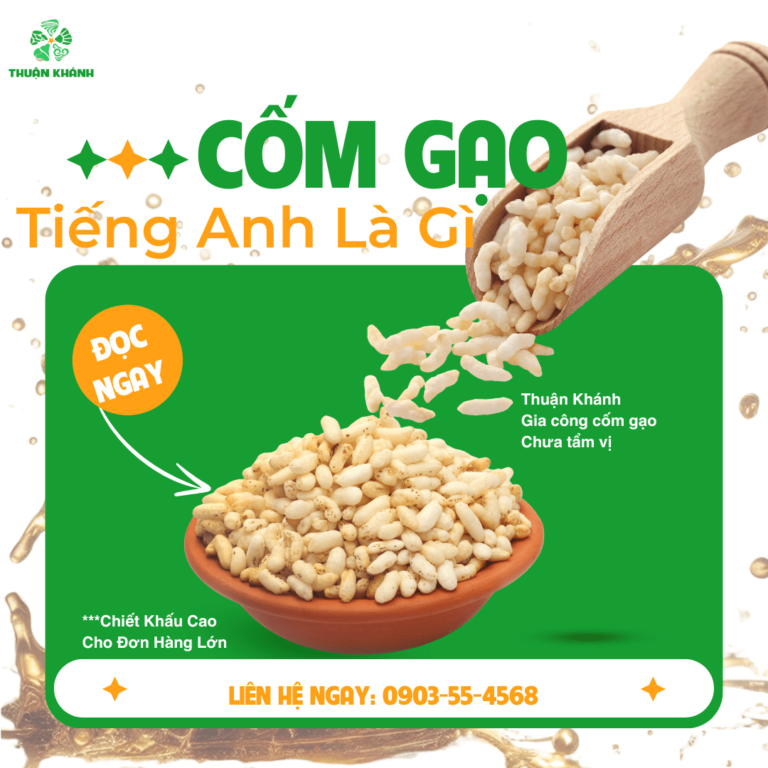 Cốm gạo tiếng Anh là gì? Giải thích đúng theo từng ngữ cảnh