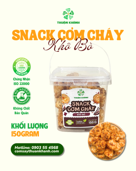 Giới thiệu cơm cháy Thuận Khánh 20 Cơm Cháy Khô Bò Thuận Khánh – Giòn Tan Đậm Vị, Ăn Là Ghiền