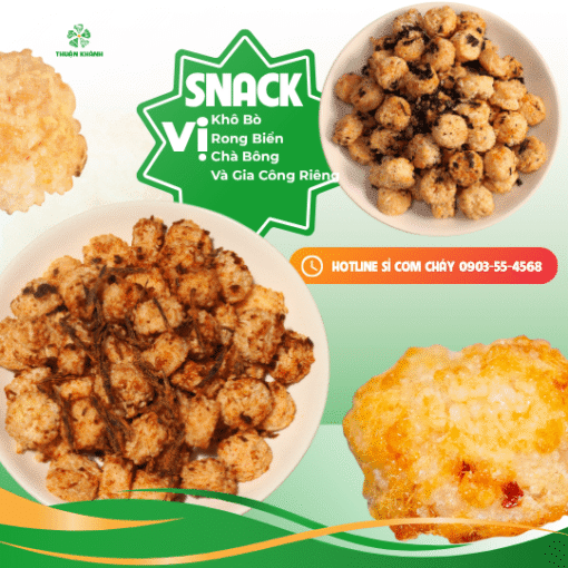 Mua sỉ cơm cháy tận xưởng: vốn ít ; lời cao, cháy hàng quanh năm