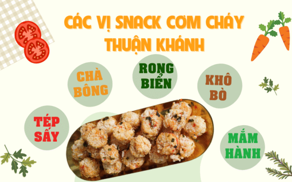 Các loại Snack cơm cháy Thuận Khánh