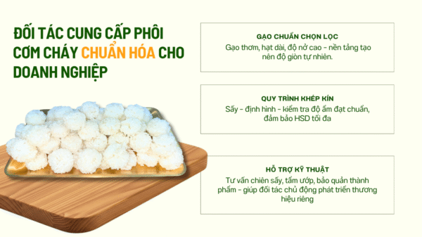 Phôi Cơm Cháy Tròn Mini – Giải Pháp Bán Hàng Bền Vững