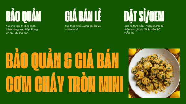 Cơm Cháy Tròn Mini – Snack Ăn Vặt Thuận Khánh