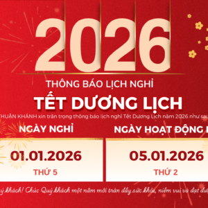 Thông Báo Lịch Nghỉ Tết Dương Lịch 2026 – Xưởng Cơm Cháy Thuận Khánh