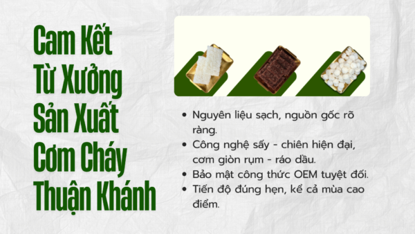Sản Xuất Cơm Cháy Theo Yêu Cầu – Giải Pháp Xây Dựng Thương Hiệu Độc Quyền