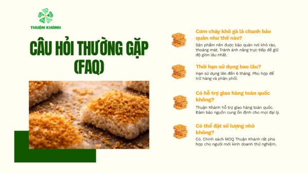 Cơm cháy khô gà lá chanh Thuận Khánh – Nguồn sỉ chất lượng, lợi nhuận bền vững