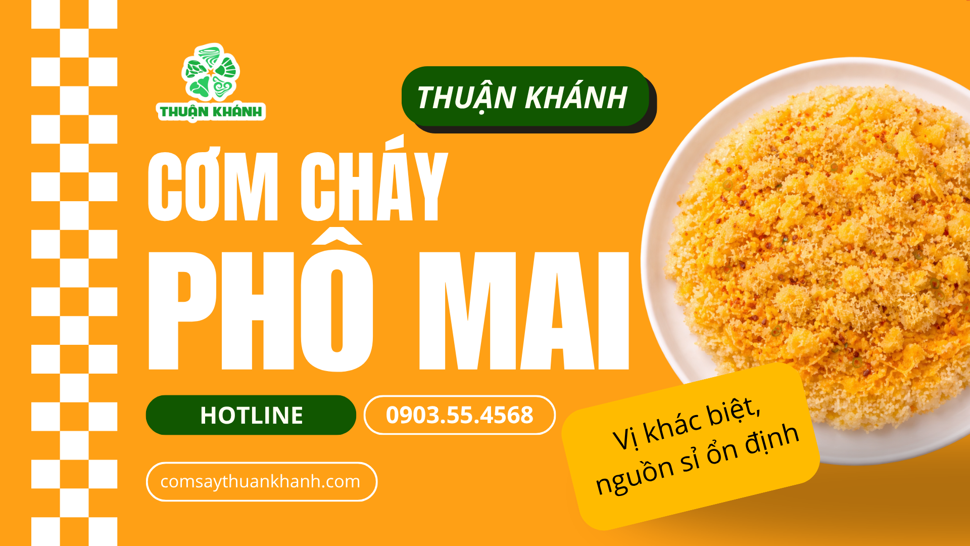 Cơm cháy phô mai Thuận Khánh | Vị béo ngậy khác biệt, nguồn sỉ ổn định