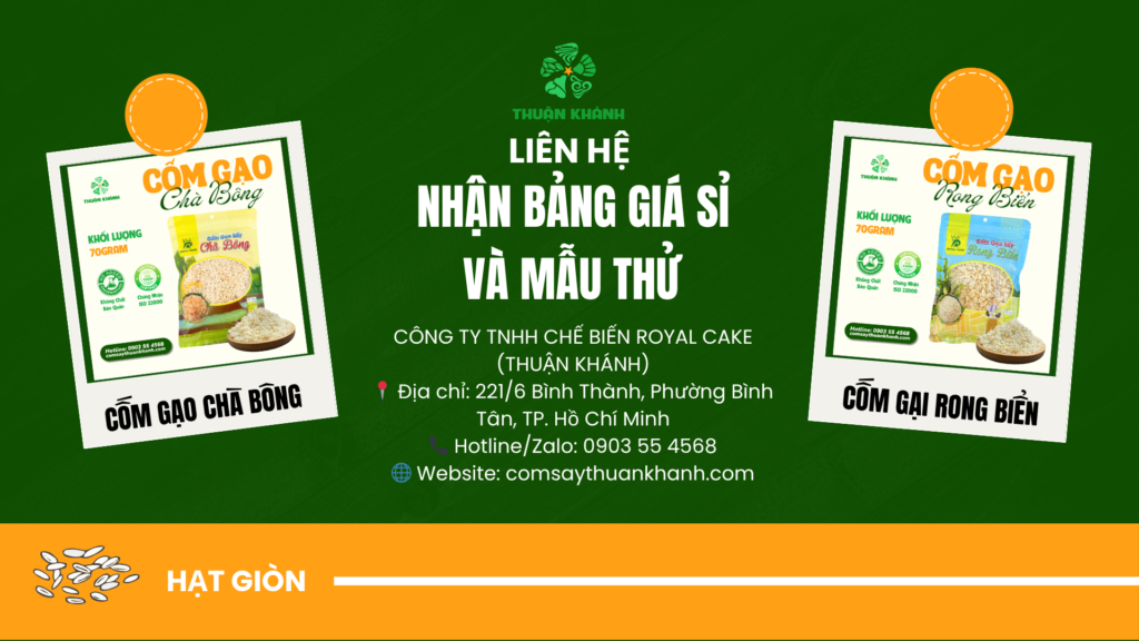 Cơm chiên hạt giòn tẩm vị Thuận Khánh | Nguồn sỉ hạt rời uy tín