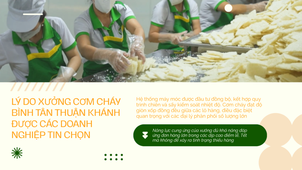 Xưởng cơm cháy Bình Tân Thuận Khánh | Sản xuất trực tiếp, giá sỉ tận gốc