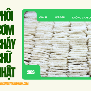 Nguồn sỉ phôi cơm cháy chữ nhật giá tốt | Nở đều, không chai cho xưởng đóng gói