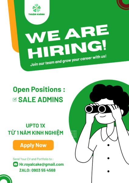 Tuyển Dụng Nhân Viên Sales Admin / Hỗ Trợ Kinh Doanh Ngành Thực Phẩm