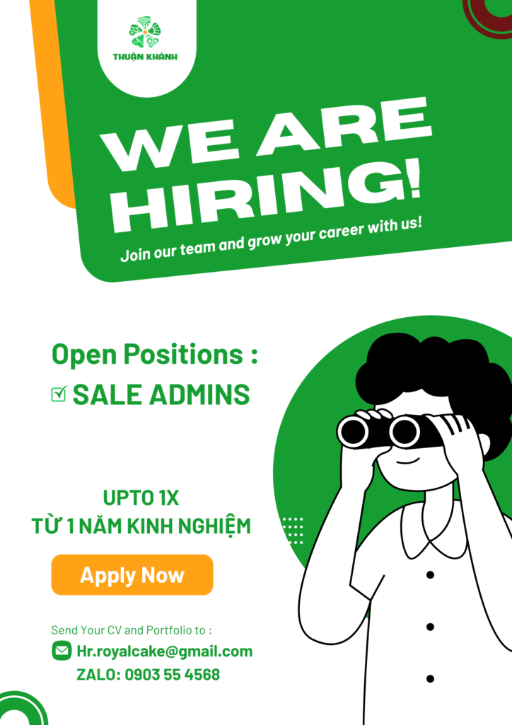Tuyển Dụng Nhân Viên Sales Admin / Hỗ Trợ Kinh Doanh Ngành Thực Phẩm