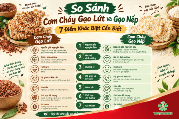 So Sánh Cơm Cháy Gạo Lứt Và Gạo Nếp: 7 Điểm Khác Biệt Cần Biết