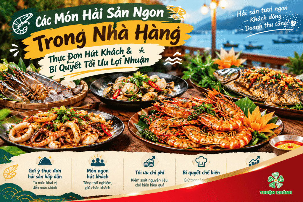 Các Món Hải Sản Ngon Trong Nhà Hàng: Thực Đơn Hút Khách & Bí Quyết Tối Ưu Lợi Nhuận