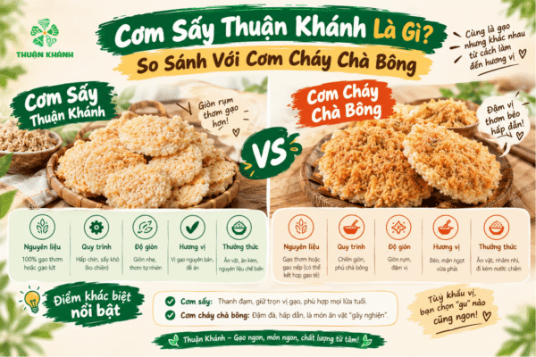 Cơm Sấy Thuận Khánh Là Gì? So Sánh Với Cơm Cháy Chà Bông