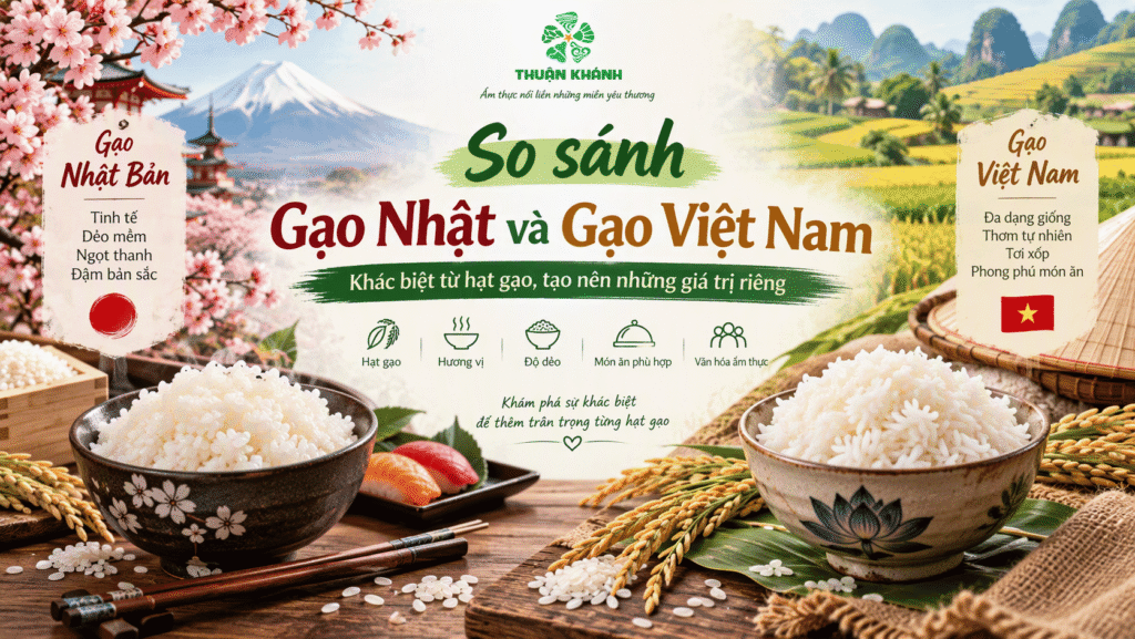 So sánh gạo Nhật và gạo Việt Nam: Khác biệt từ hạt gạo đến bát cơm