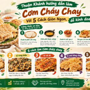 Thuận Khánh hướng dẫn làm Cơm Cháy Chay Với 5 Cách Giòn Ngon, dễ kinh doanh